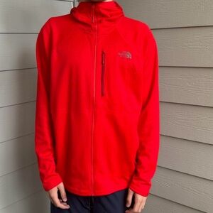 Red/Orange - The North Face Zip-up shirt/jacket MEN’S LARGE